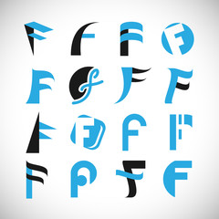 F Lettering - Isolated On White Background - Vector Illustration, Graphic Design, Editable For Your Design