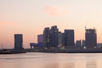 Wall Mural - Modern buildings at Al Maryah Island in Abu Dhabi