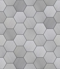 Wall Mural - Hexagonal Aluminum Tiled Seamless Texture