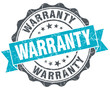 warranty vintage turquoise seal isolated on white