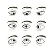 Set of Eyes Positions