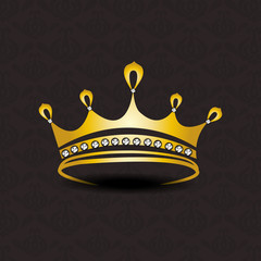 Sticker - Beautiful golden crown.