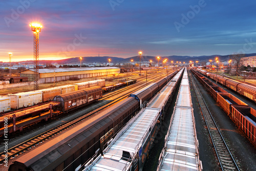 Zdjęcie XXL Pociąg towarowy - przemysł kolejowy Cargo