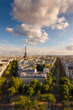 Fototapeta Nowy Jork - Aerial view of Paris and the Eiffel Tower