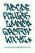 Graffiti font - Hand written - Vector alphabet