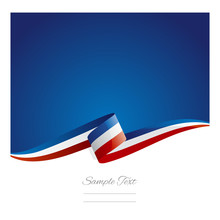 New Abstract France Flag Ribbon