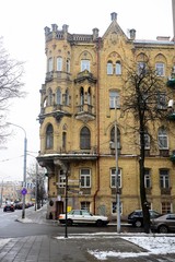 Wall Mural - Vilnius City White Winter Morning Time View