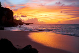 Fototapeta  - Colorful dawn over the sea. Nature composition.