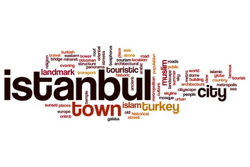 Wall Mural - Istanbul word cloud