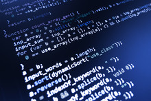 Programming Code Abstract Screen Of Software Developer.