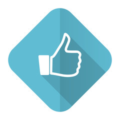 Aufkleber - like flat icon thumb up sign
