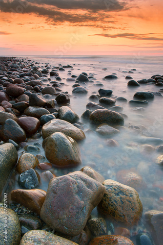 Naklejka na drzwi Sunset at Baltic sea