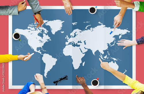 Fotografía World Global Business Cartography Globalization Concept