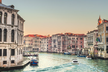 Wall Mural - Life on the Grand Canal in Venice, Italy