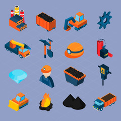 Poster - Coal Industry Isometric Set