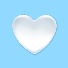 Wall Mural - Milk, yogurt or cream splash shaped in heart form.