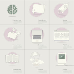 Wall Mural - Business Teamwork concept icons