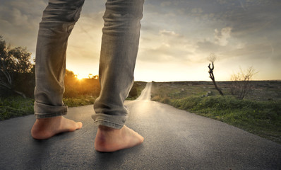 Wall Mural - My feet on the ground