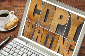 Canvas Print - copywriting word in wood type