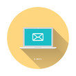 Email web icon flat design, vector image.