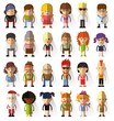 © virinaflora - Набор векторных милые значки характер аватара
