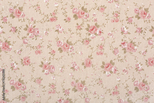 Naklejka dekoracyjna Rose floral tapestry pattern, romantic texture background