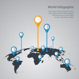 Fototapeta  - World infographic