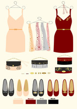 Fashion Dresses For Girls, Handbags And Shoes