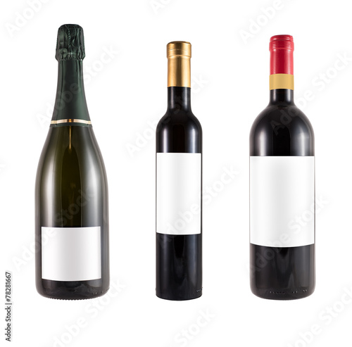 Download Three Bottles Of Red Wine Made Of Green Glass And Blank Label Buy This Stock Photo And Explore Similar Images At Adobe Stock Adobe Stock PSD Mockup Templates
