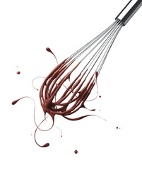 Wall Mural - whisk with chocolate splash