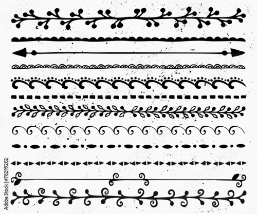 Vintage Style Decorative Borders Collection Canvas Print