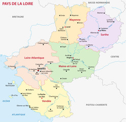  pays de la loire administrative map