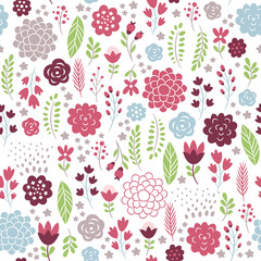 Wall Mural - seamless floral pattern