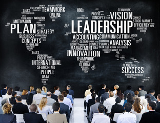 Wall Mural - Leadership Boss Management Coach Chief Global Concept