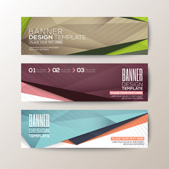 Wall Mural - modern banner template with abstract triangle polygon background