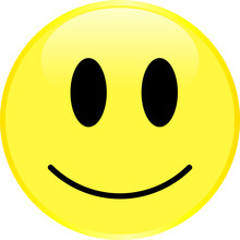 Yellow Smiley Face With A Positive Emotion.