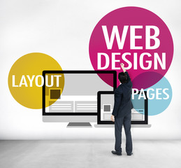 Wall Mural - web design content creative website responsive concept