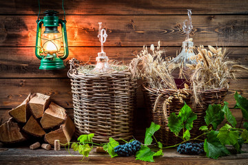 Ingredients for homemade red wine