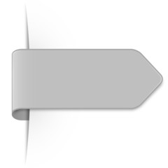 Wall Mural - Langer hellgrauer Sticker Pfeil mit Schatten und Textfreiraum