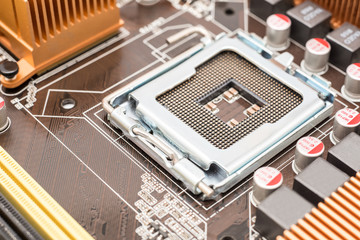 CPU Socket On Computer Motherboard