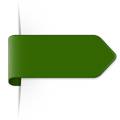 Wall Mural - Long green arrow sticker with shadow and space for text