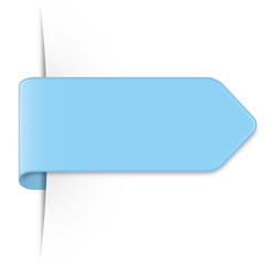 Wall Mural - Long light blue arrow sticker with shadow and space for text