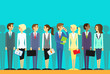 © mast3r - business people group human resources flat vector