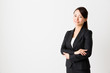 © taka - asian businesswoman on white backgroound