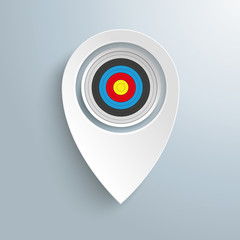 Wall Mural - White Location Marker Target