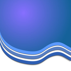 Canvas Print - blue background wave vector illustration