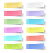 Colour sticky notes isolated on white background