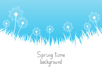 blue spring background with place for text