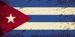 Cuban flag. Grunge background. Vector illustration