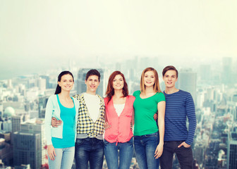 Wall Mural - group of smiling students standing